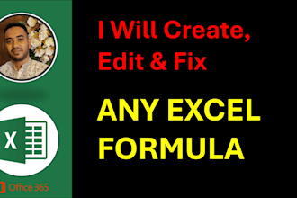create and fix any excel formula