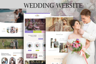 design full responsive wedding website rsvp and landing page