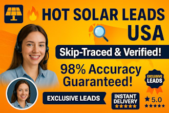 provide premium solar leads with skip tracing in USA
