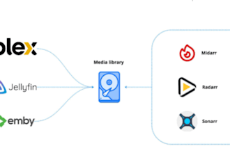setup plex media server, jellyfin, sonarr, lidarr, iptv, root android, unclone