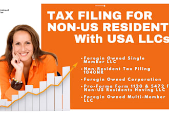 do tax filing for non US residents with llcs in the USA
