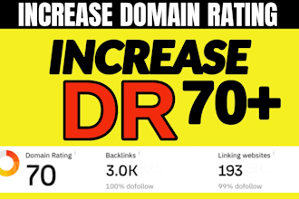 increase dr domain rating ahrefs dr 70 plus
