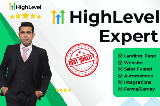gohighlevel expert for website, sales funnel and automation