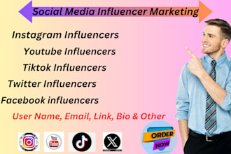 find best instagram, tiktok and youtube influencer list