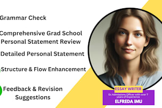 edit your grad school personal statement of purpose or statement of purpose