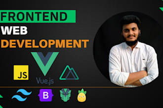 do front end web development using vuejs