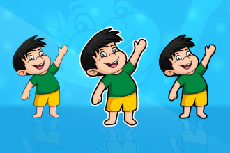 create cute cartoon animated stickers and emoji