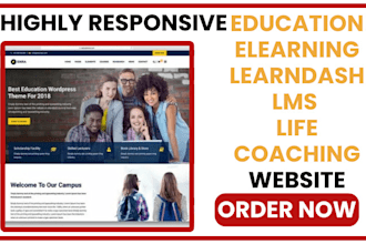 design education elearning learndash school portfolio lms life coaching website