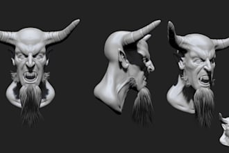 sculpt 3d bust model 3d head model 3d character design 3d model for 3d printing