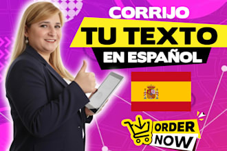 correct your texts in spanish