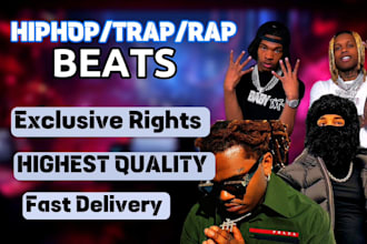 produce a custom beat trap, hip hop, and drill
