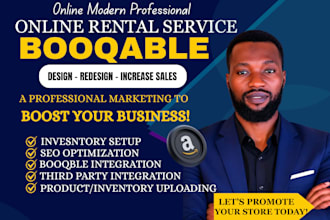 setup booqable rental website, booqable online rental service website design SEO