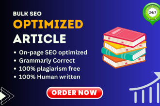 write 50 unique bulk SEO articles for google adsense approval