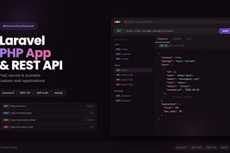 build a fast, secure laravel PHP web app or rest API
