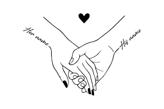 design custom couple holding hands art
