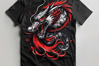 design a unique and edgy custom t shirt design