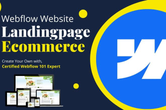 build webflow website or webflow ecommerce