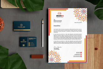 do modern luxury and uv gloss business card or letterhead design with logo