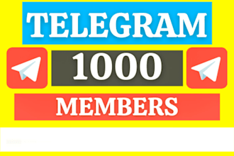 grow your telegram group with 1,000 organic members