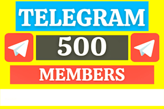 grow your telegram group with 500 organic members