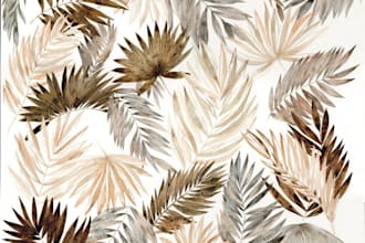 draw unique hand drawn watercolor seamless patterns