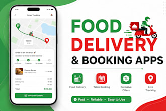 develop a flutter food delivery or booking app like ubereats