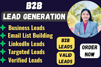 do targeted leads, b2b lead generation, linkedin leads and valid email lists