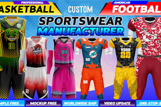design and manufacture basketball american football uniforms sportswear