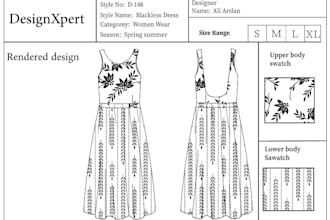 create technical designs for your dress