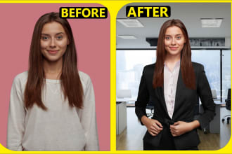 dress change retouch business headshot corporate portrait
