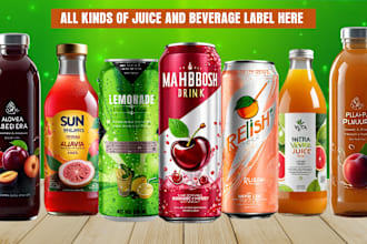 do label,logo for juice,can, beverage, energy drink,soda, packaging, honey,water