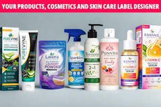 design cosmetic, skincare, and product label packaging design