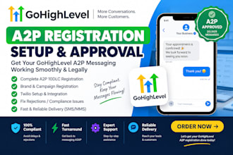 do gohighlevel a2p 10dlc registration and automation setup