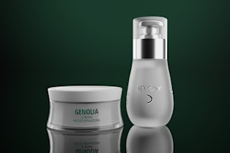 make a cosmetic medical food product in 3d make 4 images and 3d interactive