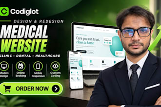 design medical website, healthcare website, clinic or dental website