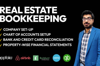 do real estate bookkeeping in buildium, quickbooks, xero, and airbnb
