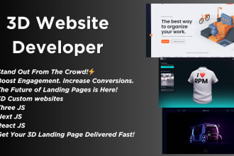 be your 3d website developer using threejs, reactjs, nextjs