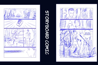 draw storyboard comic or animation so fast until you cant blink