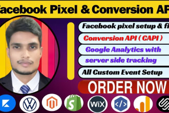 fix and setup facebook pixel conversion API and migration google analytic ga4