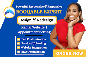 setup booqable rental website design, online booking setup