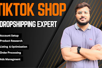 set up managing tiktok shop dropshipping, tiktok ads and marketing management