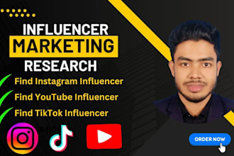 collect youtube instagram and tiktok influencers list for influencer marketing