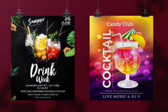 make bar flyer, club banner, event banner, festival poster