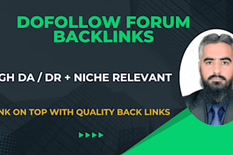 provide niche relevant high authority dofollow forum backlinks