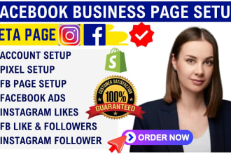 setup or manage facebook business page, ig page to boost meta ads conversion