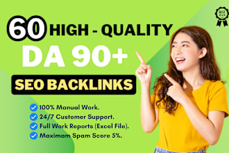 do 60 pr9,da90 high authority seo dofollow backlinks