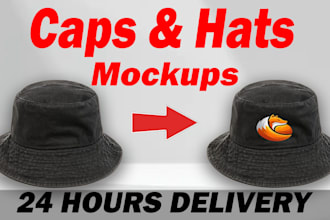 design cool custom cap or hat with mockup