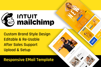 design mailchimp email template newsletter for marketing campaign and automation