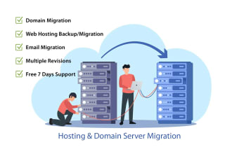migrate website, email domain and hosting server