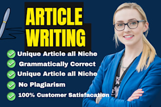 seo article writing, blog post writing, and content writing